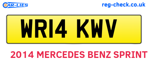 WR14KWV are the vehicle registration plates.