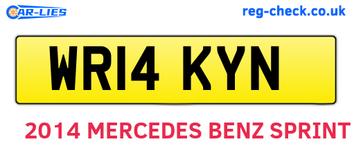 WR14KYN are the vehicle registration plates.