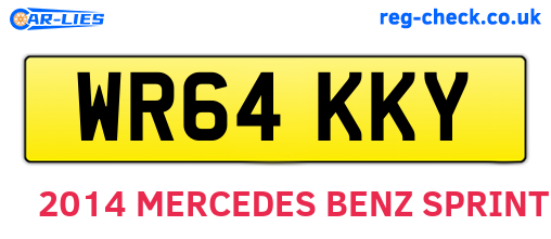 WR64KKY are the vehicle registration plates.