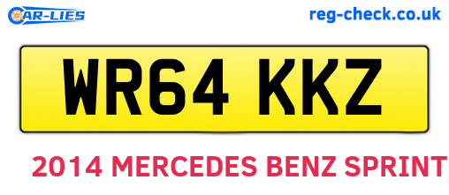 WR64KKZ are the vehicle registration plates.