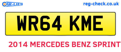 WR64KME are the vehicle registration plates.
