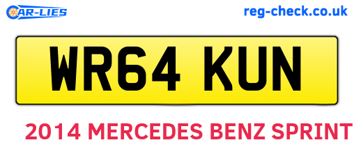 WR64KUN are the vehicle registration plates.