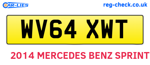 WV64XWT are the vehicle registration plates.