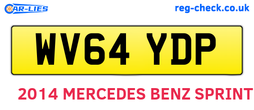 WV64YDP are the vehicle registration plates.