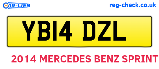 YB14DZL are the vehicle registration plates.