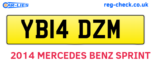 YB14DZM are the vehicle registration plates.