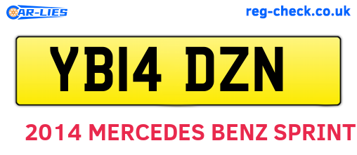 YB14DZN are the vehicle registration plates.