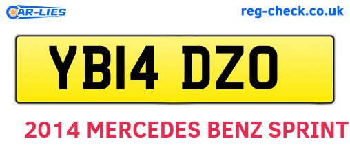YB14DZO are the vehicle registration plates.