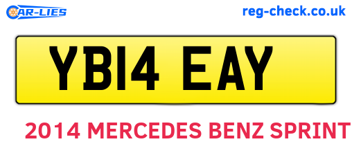 YB14EAY are the vehicle registration plates.