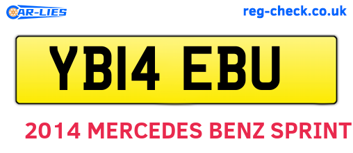 YB14EBU are the vehicle registration plates.