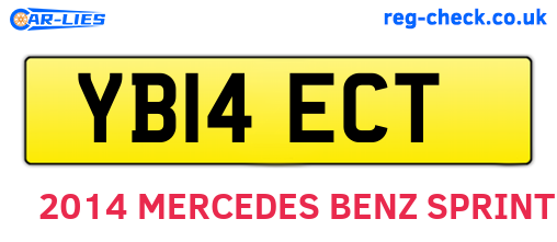 YB14ECT are the vehicle registration plates.