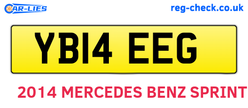 YB14EEG are the vehicle registration plates.