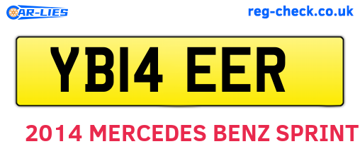 YB14EER are the vehicle registration plates.