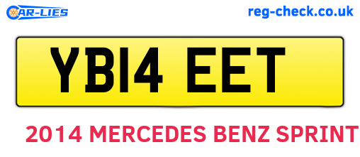 YB14EET are the vehicle registration plates.