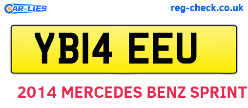 YB14EEU are the vehicle registration plates.