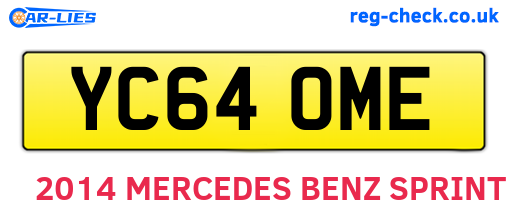 YC64OME are the vehicle registration plates.