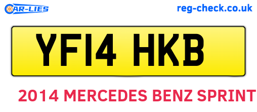 YF14HKB are the vehicle registration plates.