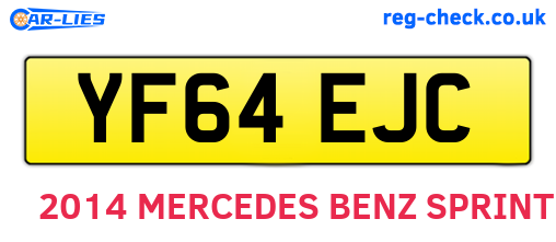 YF64EJC are the vehicle registration plates.