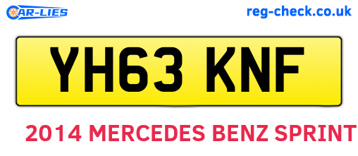 YH63KNF are the vehicle registration plates.