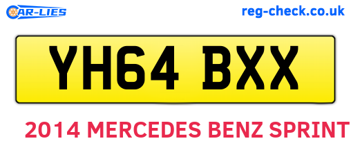 YH64BXX are the vehicle registration plates.