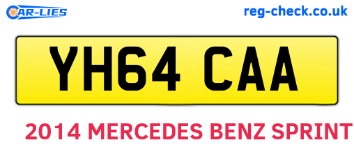 YH64CAA are the vehicle registration plates.