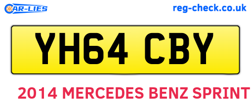 YH64CBY are the vehicle registration plates.