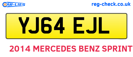 YJ64EJL are the vehicle registration plates.