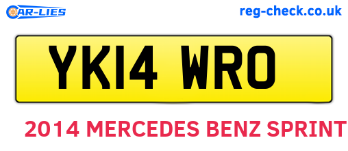 YK14WRO are the vehicle registration plates.