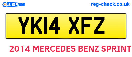 YK14XFZ are the vehicle registration plates.