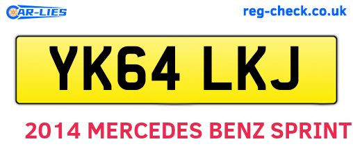 YK64LKJ are the vehicle registration plates.