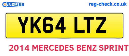 YK64LTZ are the vehicle registration plates.