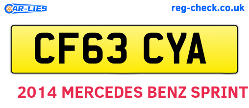 CF63CYA are the vehicle registration plates.