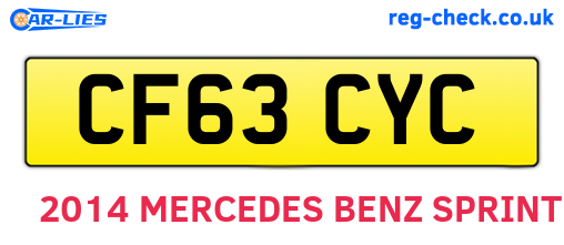 CF63CYC are the vehicle registration plates.