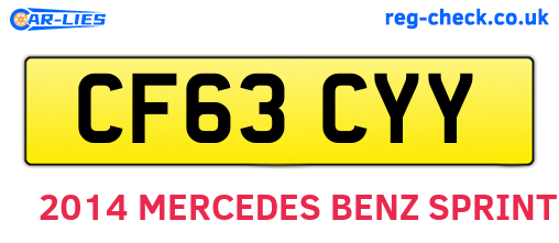 CF63CYY are the vehicle registration plates.