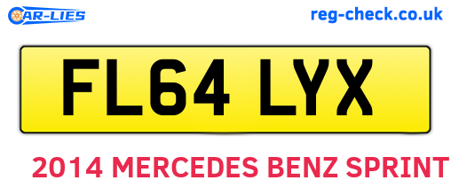 FL64LYX are the vehicle registration plates.