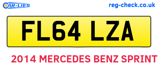 FL64LZA are the vehicle registration plates.