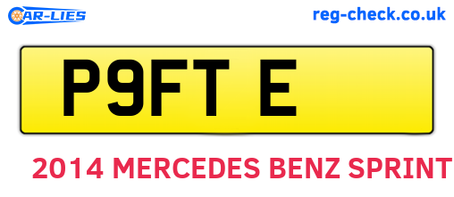 P9FTE are the vehicle registration plates.