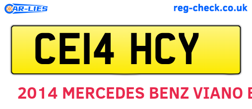 CE14HCY are the vehicle registration plates.