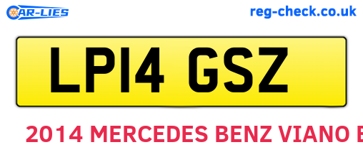 LP14GSZ are the vehicle registration plates.
