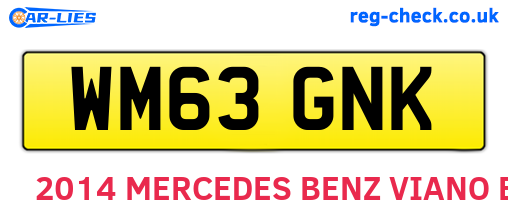 WM63GNK are the vehicle registration plates.