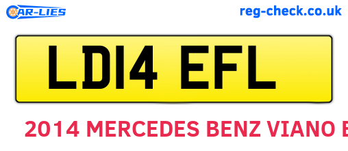 LD14EFL are the vehicle registration plates.