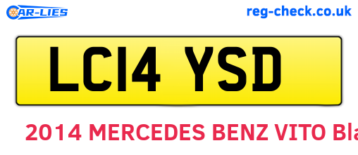 LC14YSD are the vehicle registration plates.