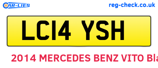 LC14YSH are the vehicle registration plates.