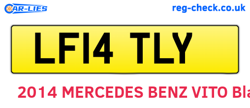 LF14TLY are the vehicle registration plates.