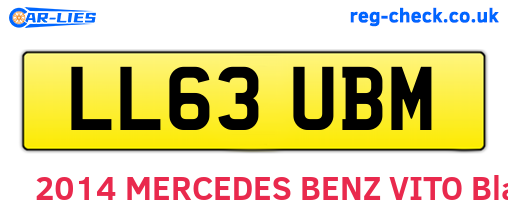 LL63UBM are the vehicle registration plates.
