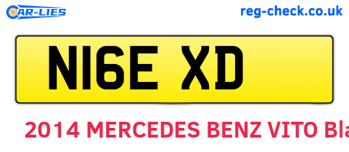 N16EXD are the vehicle registration plates.