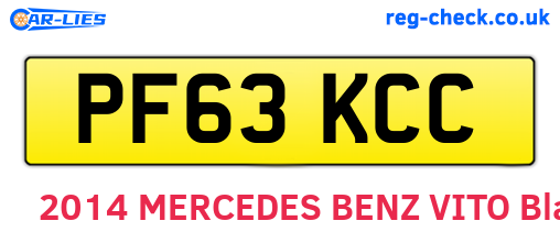 PF63KCC are the vehicle registration plates.