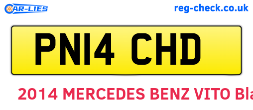 PN14CHD are the vehicle registration plates.