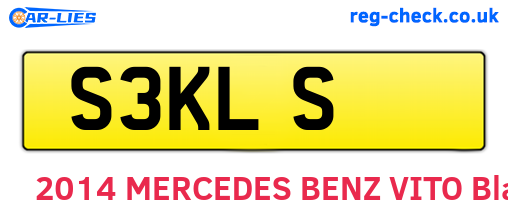 S3KLS are the vehicle registration plates.