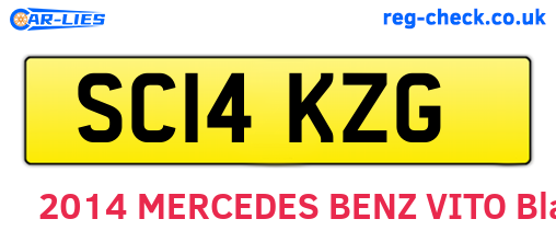 SC14KZG are the vehicle registration plates.